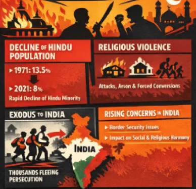 Demographic Shifts and Persecution in Bangladesh Amid Rising Concerns in India