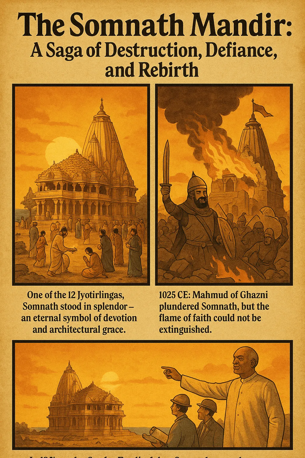 The Somnath Mandir: A Saga of Destruction, Defiance, and Rebirth